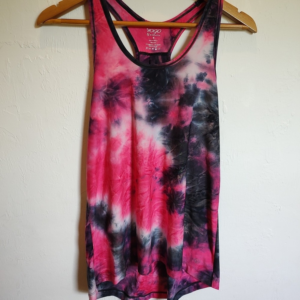 Vogo Athletica Tie Dye Activewear Sz Medium Athleisure High Low Hem Racerback‎
